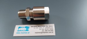 Nypel 1/4” COM-CZ-R0045 z baryłką zaciskową na rurkę 10mm do wytwornic pary Pratika i innych.