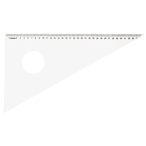 trójkąt z plexi STUDENT 60 stopni, 36 cm przymiar 