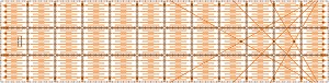 Płytka z podziałką 15x60 cm Szablon do patchworku liniał krawiecki 10322