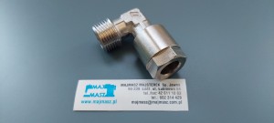 Kolanko 3/8” x 3/8” z baryłką zaciskową na  rurkę  10  mm do wytwornic  pary Pratika i innych.