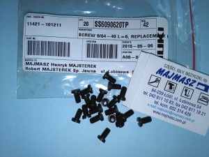 Część JUKI nr. kat. SS6090620TP / SCREW 9/64-40 L=6, REPLACEMENT PART FOR SS-6090620