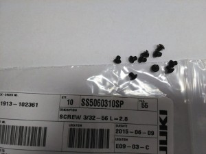 Część JUKI nr. kat. SS5060310SP / SCREW 3/32-56 L=2.8