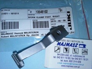 Część JUKI nr. kat. 13548102 / WORK CLAMP FOOT. RIGHT
