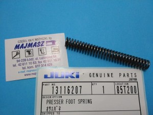 Część JUKI nr. kat. 13116207 / SPRĘŻYNA DOCISKU STOPKI DO OWERLOKA MO / PRESSER FOOT SPRING