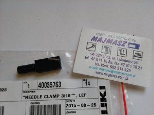 Część JUKI nr. kat. 40035763 / "NEEDLE CLAMP 3/16"", LEFT"