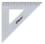 trójkąt profesjonalny aluminiowy  45 stopni, 21 cm przymiar 