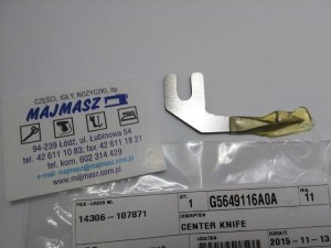 Część JUKI nr. kat. G5649116A0A / CENTER KNIFE