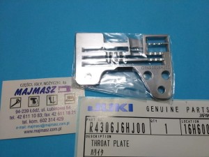 Część JUKI nr. kat. R4306J6HJ00 / PŁYTKA ŚCIEGOWA OWERLOK /  THROAT PLATE