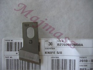 B2702-047-M00-A # B2702047M00A nóż do dziurkarki przecinający dziurkę 5/8" oryginał JUKI