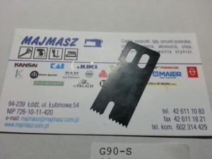 G9S blaszka popychacz materiału grubość 0,2mm do przyrządy do zakładek G9 ZAMIENNIK TAIWAN