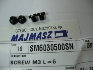 Część JUKI nr. kat. SM6030500SN / SCREW M3 L=5