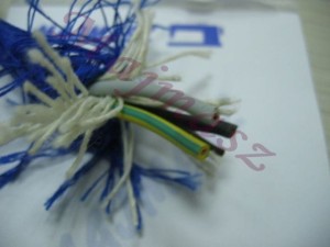 Przewód silikonowy elektryczny do żelazek w oplocie bawełnianym 4x0,75mm 03146