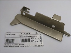 Część JUKI nr. kat. 13102306 / CLOTH PLATE SIDE COVER, REPLACEMENT PART FOR 123-4