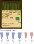igły szwalnicze GROZ-BECKERT UY154GAS do owerloka krzywe 
