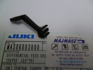 Część JUKI nr. kat. MAS06003000 / ZĄBKI TYLNE / DIFFERENTIAL FEED DOG (GATHERING)