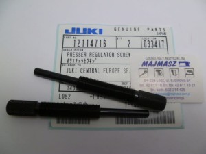 Część JUKI nr. kat. 12114716 / ŚRUBA DOCISKU STOPKI OWERLOK MO /  PRESSER REGULATOR SCREW, REPALCEMENT PART FOR 121-