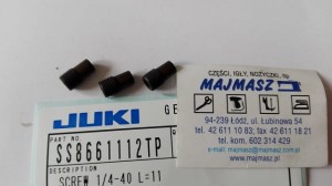 Część JUKI nr. kat. SS8661112TP / SCREW 1/4-40 L=11