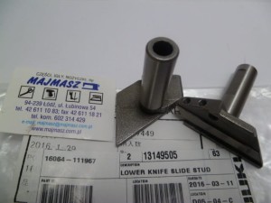 Część JUKI nr. kat. 13149505 / UCHWYT NOŻA DOLNEGO DO OWERLOKA MO / LOWER KNIFE SLIDE STUD