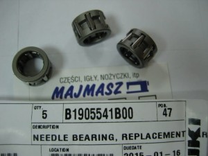 Część JUKI nr. kat. B1905541B00 / NEEDLE BEARING, REPLACEMENT PART FOR B1905-541-000