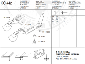 CF GO442 A12 L zwijacz do łączenia materiałów do koszul