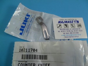 Część JUKI nr. kat. 10211704 / NÓŻ STAŁY DO 2 IGŁÓWKI LH / COUNTER KNIFE