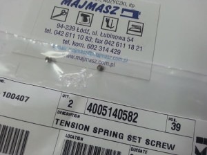 Część JUKI nr. kat. 4005140582 / TENSION SPRING SET SCREW
