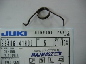B3406-141-H00 sprężynka  oryginał JUKI # B3406141H00
