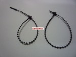 Łączniki ręczne regulowana długość CZARNE 08359-0 125mm KORALIKI