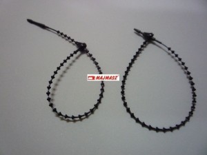 Łączniki ręczne regulowana długość CZARNE 08359-0 125mm KORALIKI