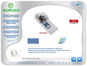 Zwijacz do łączenia materiałów tzw. szwu francuskiego P014A do ramieniówki