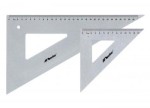Trójkąt profesjonalny aluminiowy  60 stopni, 21 cm przymiar