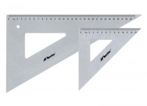 Trójkąt profesjonalny aluminiowy  60 stopni, 21 cm przymiar