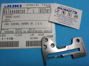 Część JUKI nr. kat. R4100H0BC00 / PŁYTKA ŚCIEGOWA OWERLOK MO / THROAT PLATE