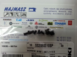Część JUKI nr. kat. SS2060510SP / SCREW 3/32-56 L=4.5