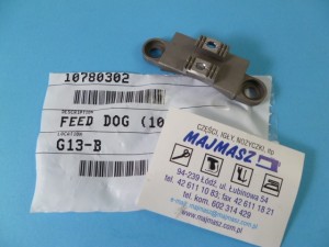 Część JUKI nr. kat. 10780302 / ZĄBKI 2 IGŁÓWKA 10mm rozstaw / FEED DOG (10MM)