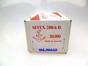SITEX 280/6  D zszywki przemysłowe Anker-tex do tkanin model 280 opakowanie 20000szt