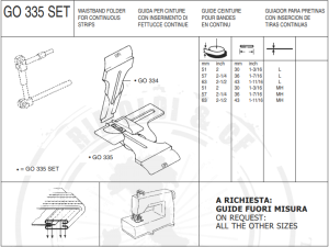 CF GO335 L-63 zwijacz dolny do szycia paska do gumiarki, paskarki