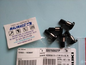 Część JUKI nr. kat. SD0790802TP / HINGE SCREW D=7.94 H=8, REPLACEMENT PART FOR SD-07