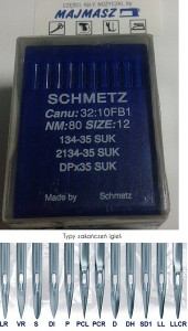 igły szwalnicze SCHMETZ 134-35 SUK do stębnówki ciężkie szycie średnia kulka