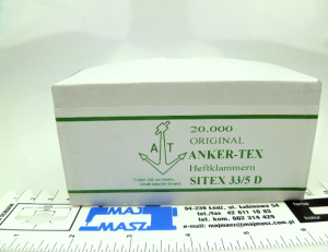 SITEX 33/5 D  zszywki przemysłowe Anker-tex do tkanin model 33 opakowanie 20000szt