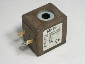 Uzwojenie elektrozaworu przelotowego do stołów do stabilizacji dzianin do wytwornicy typu MP/F/PV.