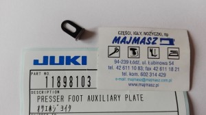 Część JUKI nr. kat. 11898103 / PRESSER FOOT AUXILIARY PLATE
