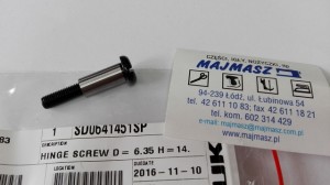 Część JUKI nr. kat. SD0641451SP / HINGE SCREW D= 6.35 H=14.5
