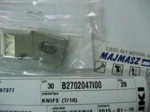 Część JUKI nr. kat. B2702047I00 / KNIFE (7/16)