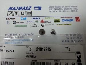 Część JUKI nr. kat. 31017205 / SCREW