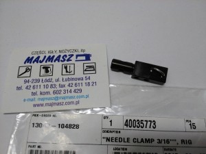 Część JUKI nr. kat. 40035773 / "NEEDLE CLAMP 3/16"", RIGHT"