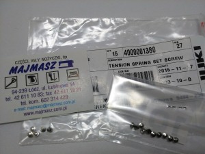 Część JUKI nr. kat. 4000001380 / TENSION SPRING SET SCREW