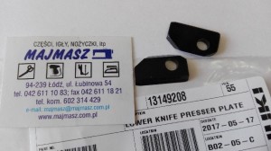 Część JUKI nr. kat. 13149208 / LOWER KNIFE PRESSER PLATE