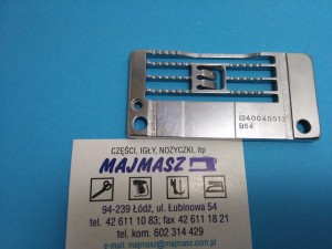 Część JUKI nr. kat. 40040513 / PŁYTKA ŚCIEGOWA DO RENDERKI JUKI MF, 6,4 mm. /  THROAT PLATE, REPLACEMETN PART FOR 133-51200