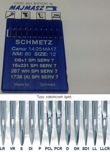 igły szwalnicze SCHMETZ 16x231 SERV7 do stębnówki ostre